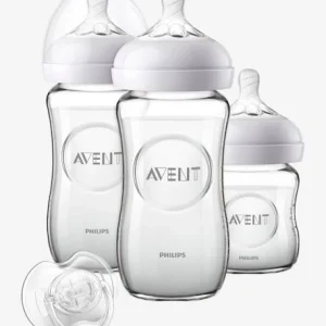 Kit Nouveau-né : 3 Biberons En Verre + Sucette Philips AVENT Natural Transparent – Philips Avent 10