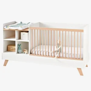 Lit Combiné 4 En 1 évolutif Avec Rangements Et Table à Langer COMBINID Blanc / Bois – Vertbaudet 10