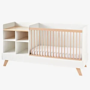 Lit Combiné 4 En 1 évolutif Avec Rangements Et Table à Langer COMBINID Blanc / Bois – Vertbaudet 16