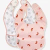 Lot De 2 Bavoirs Avec Poche LÄSSIG Little Forest Little Forest Lapin – Rose + B – Lassig 16