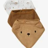 Lot De 3 Bavoirs Bandanas En éponge Et Gaze De Coton Caramel – Vertbaudet 7