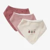 Lot De 3 Bavoirs Bandanas En Gaze De Coton / éponge Rose Grenier – Vertbaudet 22